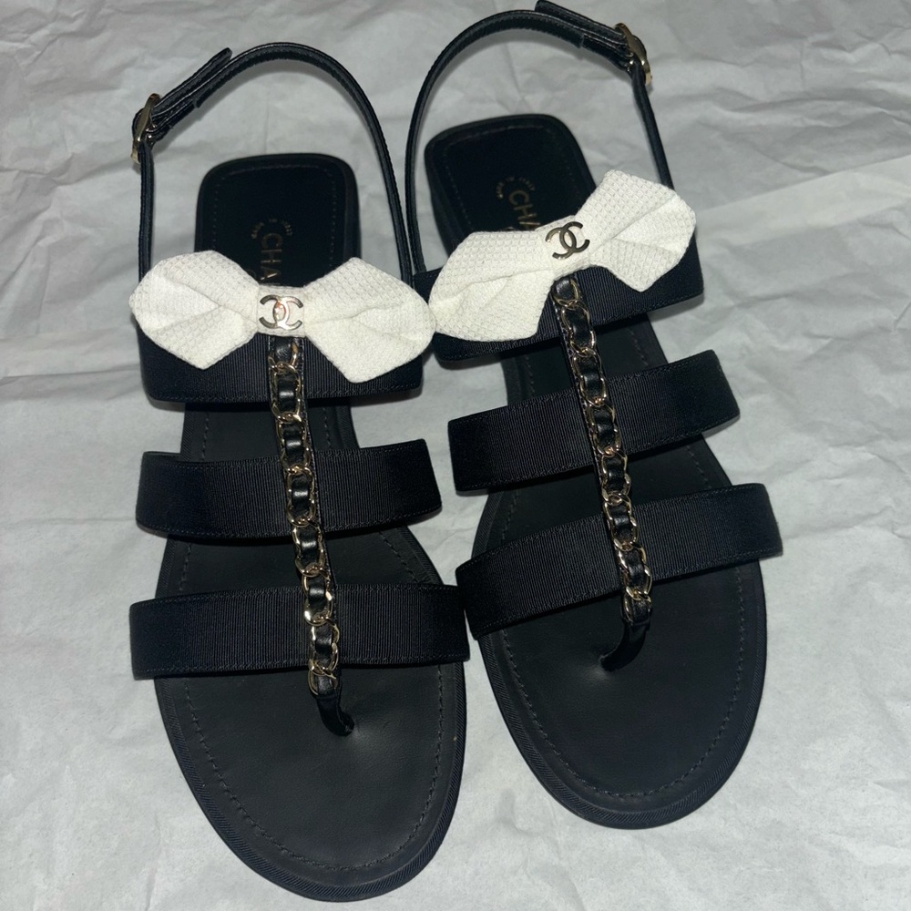 SOLD!! Chanel Thong sandals